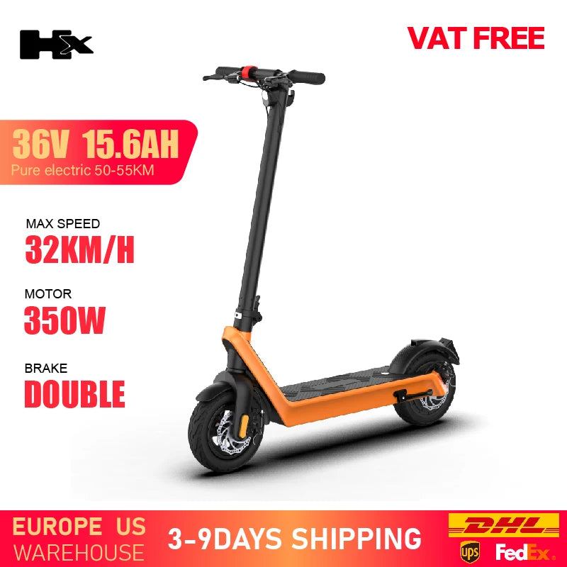 HX X9 Adult Electric Scooter 15.6AH 550W 48V 40KM/H Foldable Electric Kick Scooter 10 Inch E Scooter Electric Skateboard