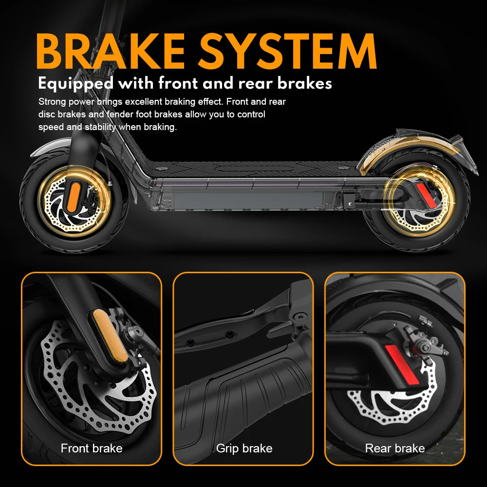 HX X9 Adult Electric Scooter 15.6AH 550W 48V 40KM/H Foldable Electric Kick Scooter 10 Inch E Scooter Electric Skateboard