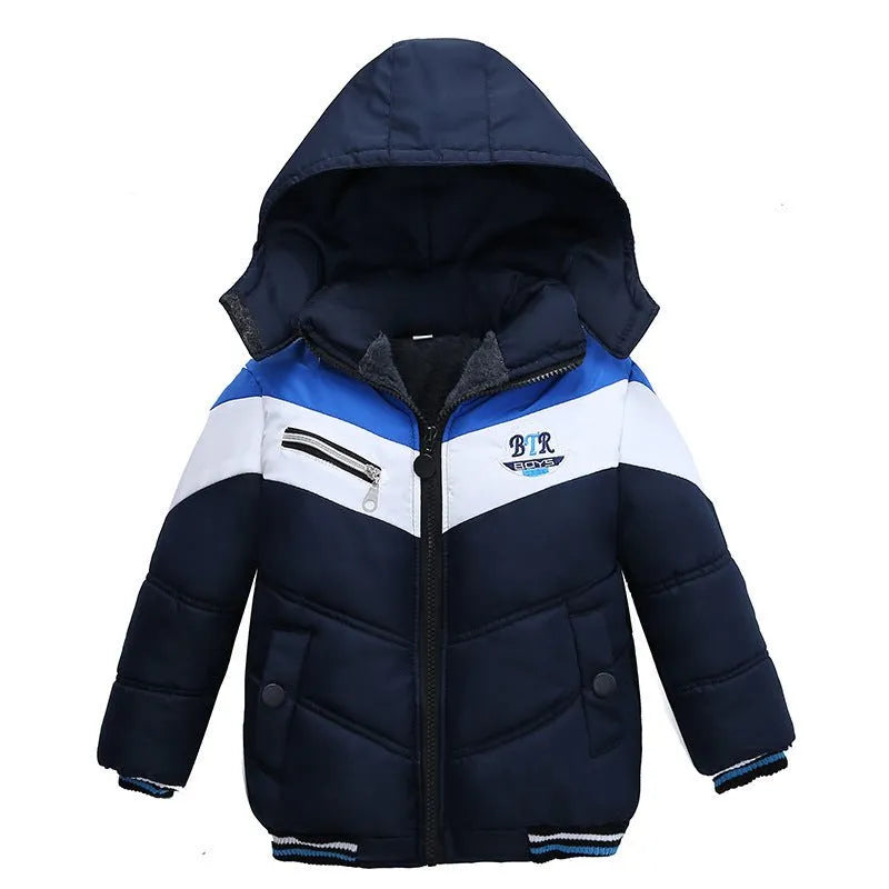 À Manches longues À Capuche Rembourré Veste Pour Les Garçons - Enfance - Heureuse