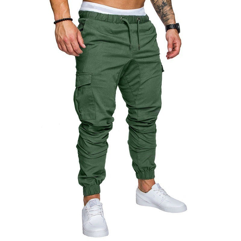 Pantalones casuales de tela tejida para hombre Pantalones de corsé