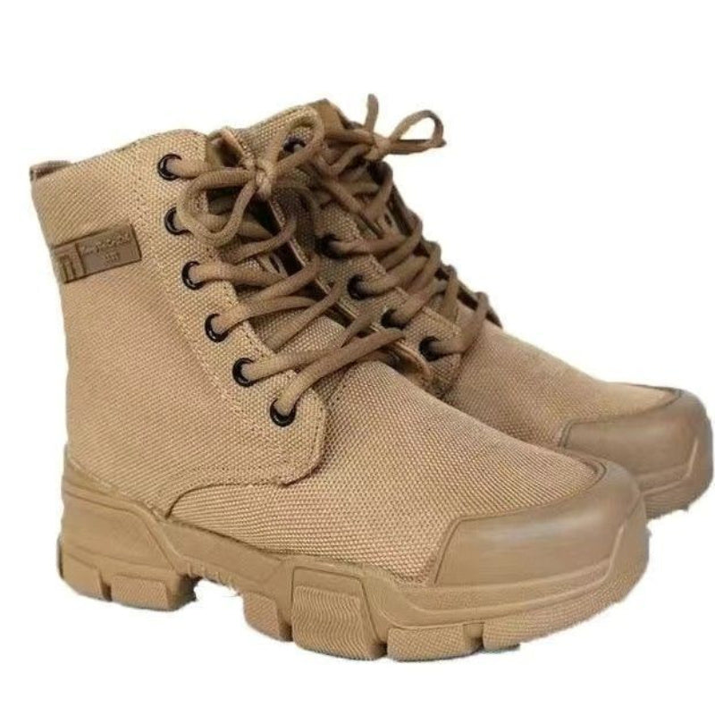 Botas Martin de lona para herramientas de protección laboral de caña alta, impermeables con parte inferior gruesa