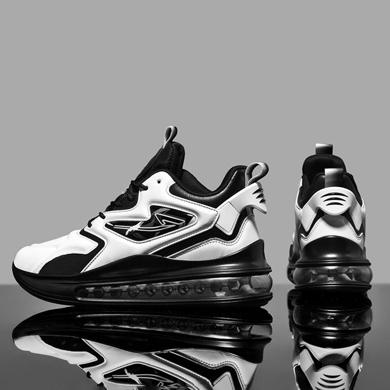 Zapatillas deportivas con cordones y amortiguación de aire para hombre, ligeras, de suela gruesa, informales, a la moda, para correr