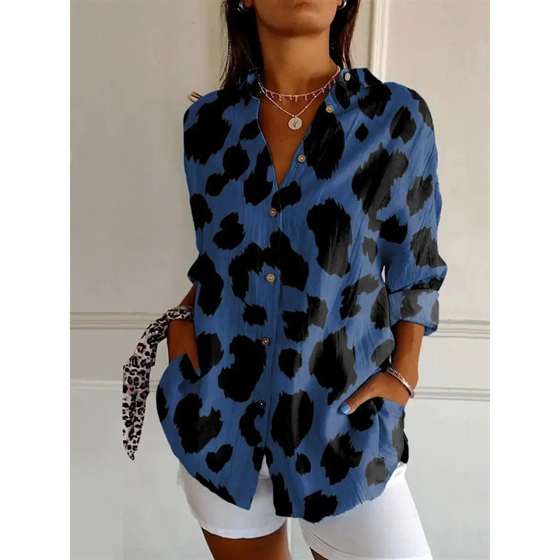 New Women's Long Sleeved Shirt For Summer Fashion, 3D Printed Shirt With Floral Pattern