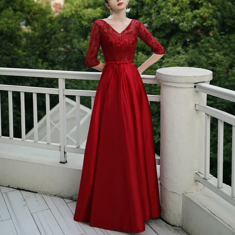 Vestido de noche elegante para banquete de mujer