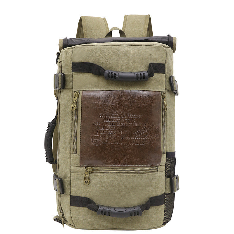 Mochila de lona para hombre, mochila de viaje enorme para hombro escolar, mochila para ordenador, bolsas versátiles funcionales, bolsa multifuncional para ordenador portátil