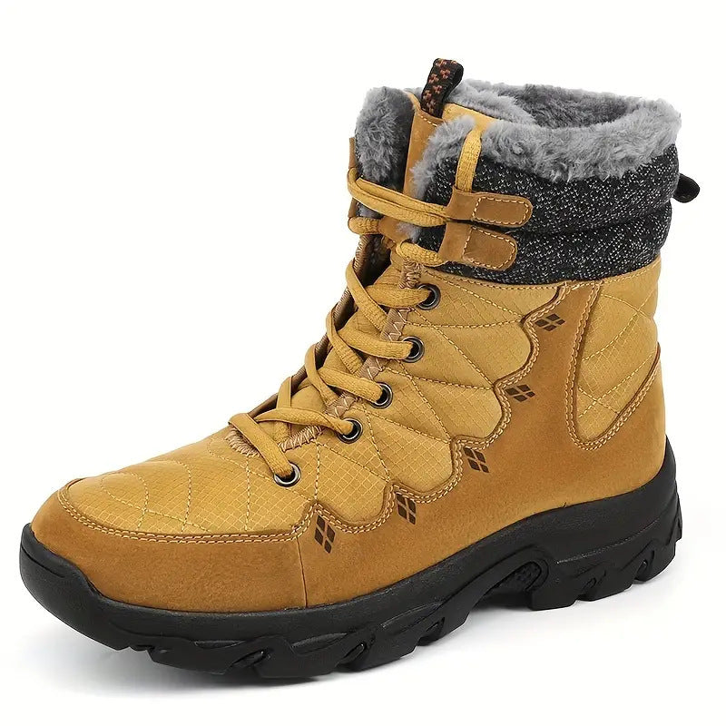 Botas altas con forro polar para uso diario y suela gruesa para hombre