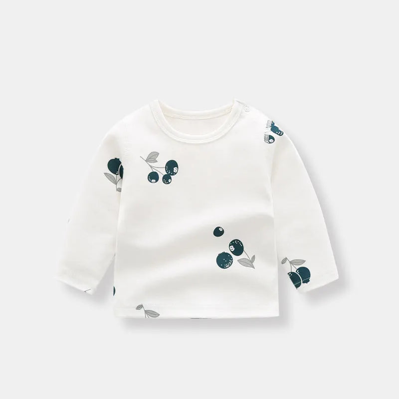 Camiseta de manga larga de algodón orgánico para niño