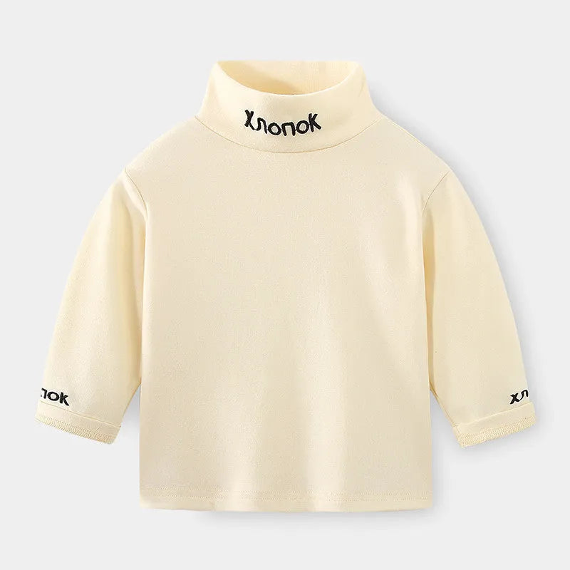 Ropa para niños con cuello medio alto y parte inferior