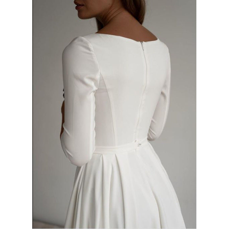Vestido de noche ajustado para banquete de boda, de temperamento largo y para desplazamientos diarios
