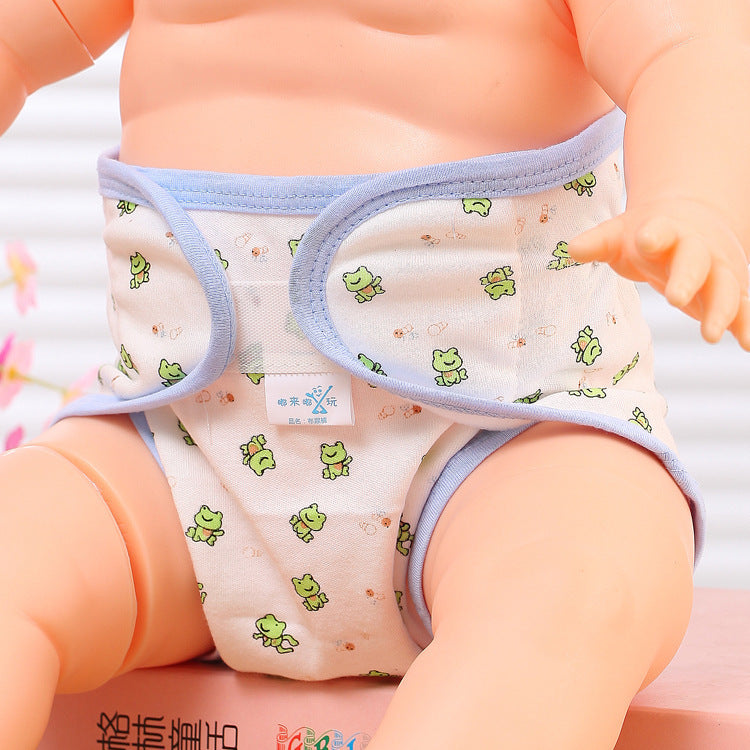 Pañal de tela con estampado de dibujos animados de algodón, pañal lavable para bebé