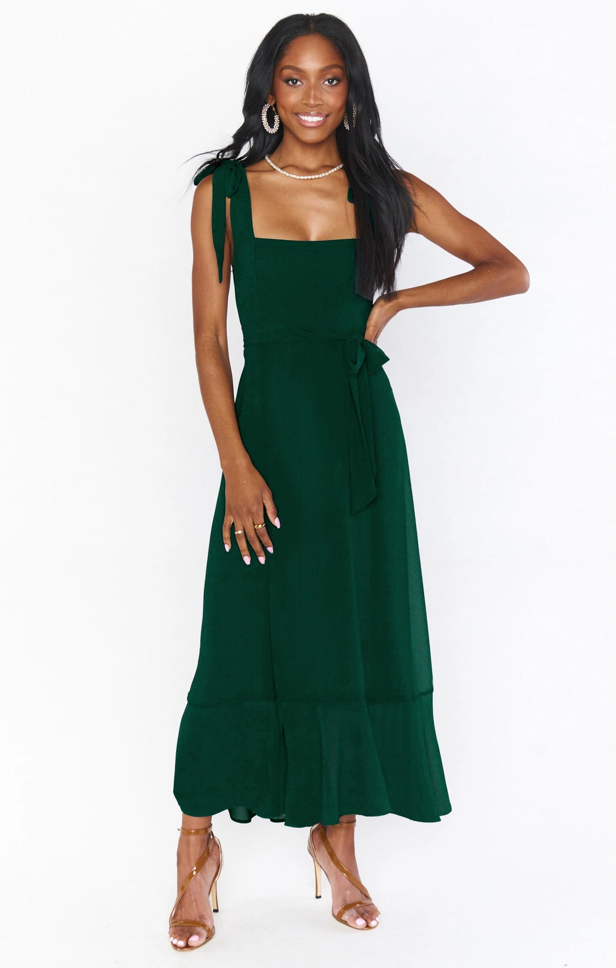 Vestido de color liso para mujer, estilo informal y elegante