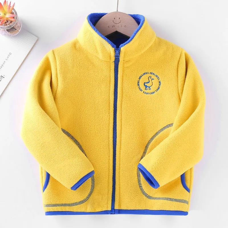 Conjunto de ropa para niños Cárdigan polar con capucha