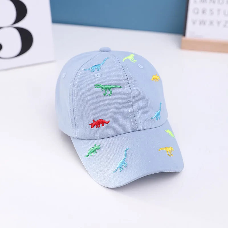 Gorros de béisbol para niños pequeños dinosaurios coloridos
