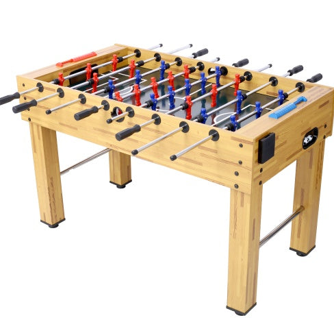 54-Inch Hurricane Foosball Table For Family Game Rooms With Light Cherry Finish, Analog Scoring And Free Accessories