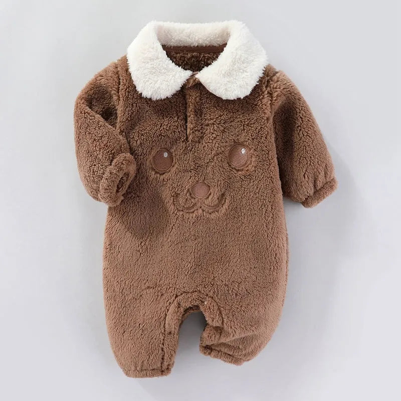 Mono largo de lana con pantalones Keep Baby Warm