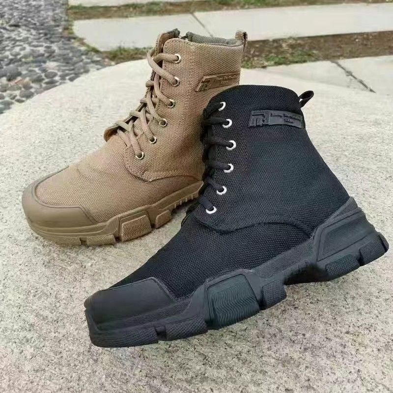 Botas Martin de lona para herramientas de protección laboral de caña alta, impermeables con parte inferior gruesa