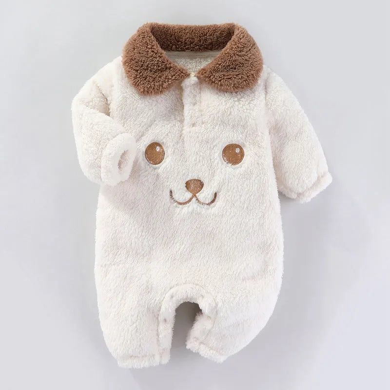 Mono largo de lana con pantalones Keep Baby Warm