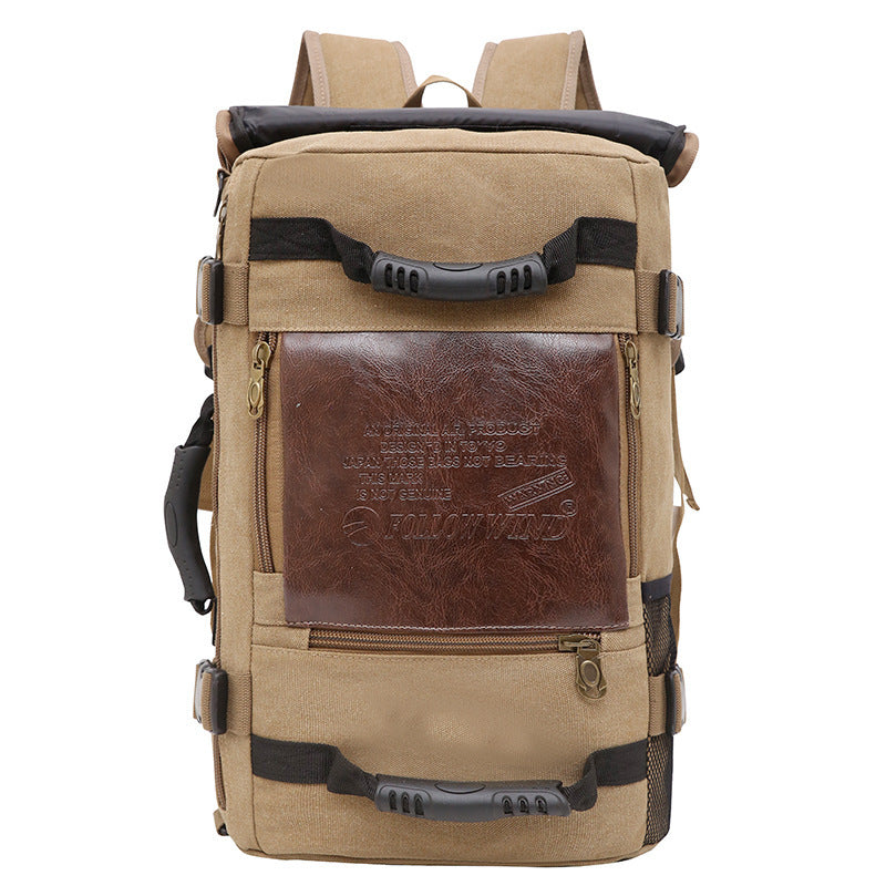 Mochila de lona para hombre, mochila de viaje enorme para hombro escolar, mochila para ordenador, bolsas versátiles funcionales, bolsa multifuncional para ordenador portátil