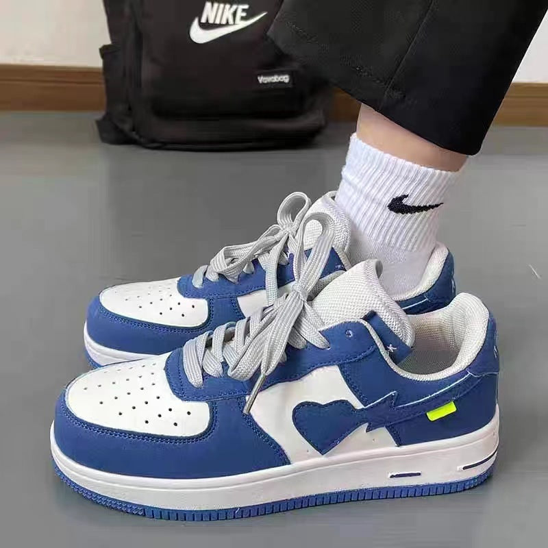 Zapatos deportivos con parte inferior gruesa y empalme informal a la moda para hombre