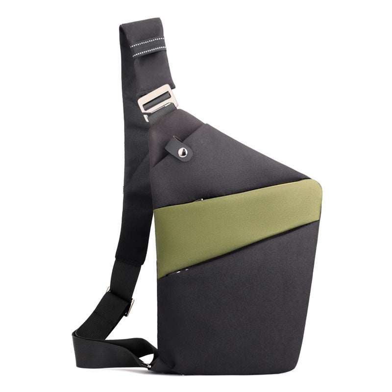 Bolsos de lona en el pecho para hombres y mujeres en un hombro