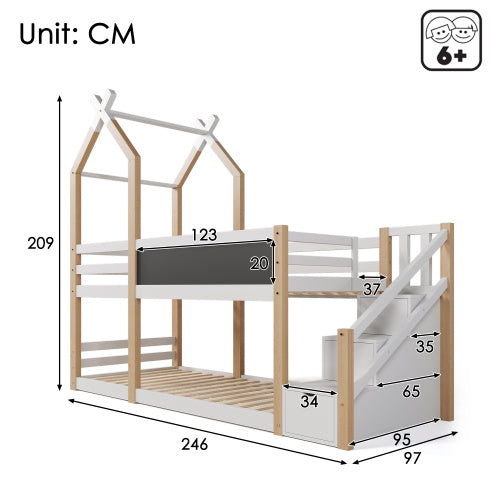 Cama infantil de madera maciza