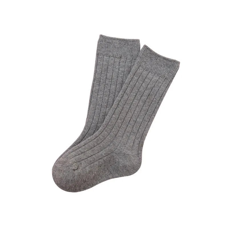 Calcetines hasta la rodilla para bebé con doble aguja