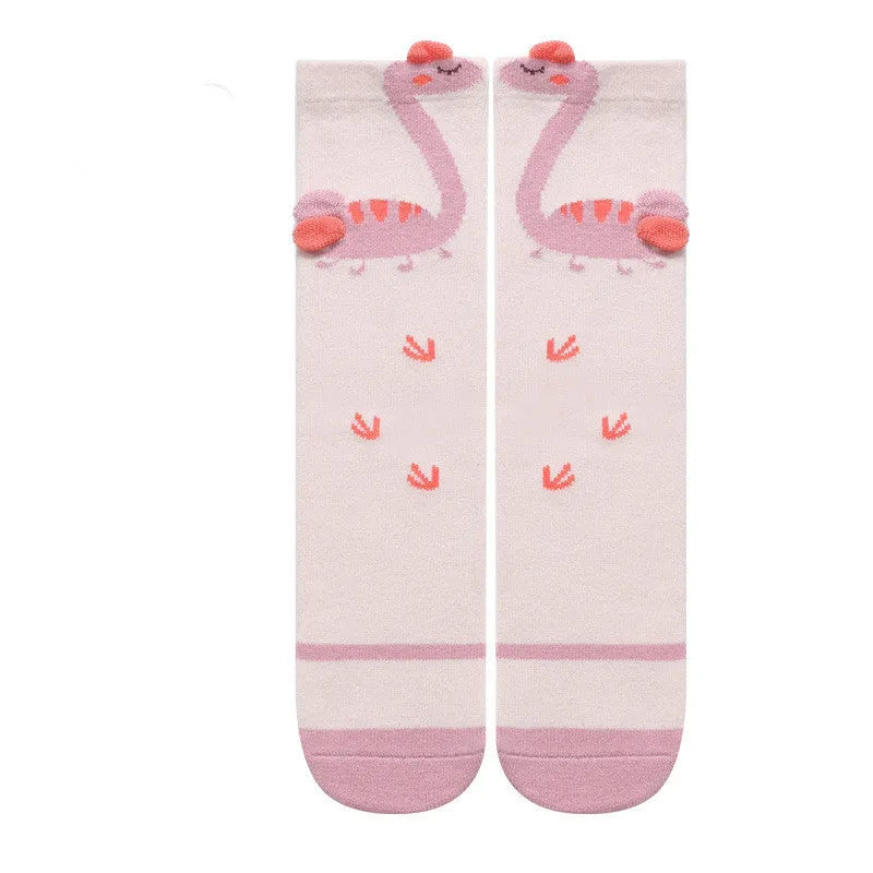 Calcetines tridimensionales por encima de la rodilla para bebés sin tacones para bebés y niños pequeños