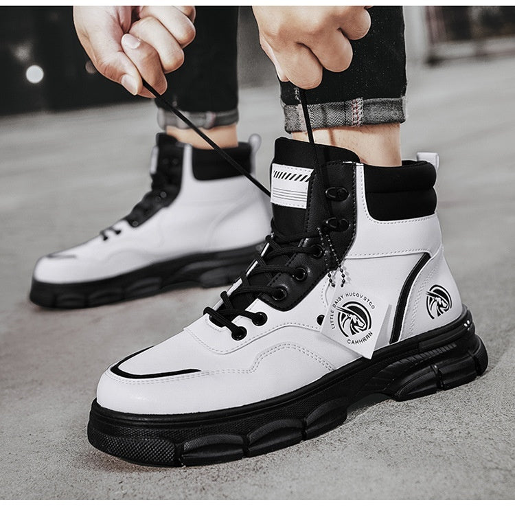 Botas Martin de estilo británico de caña alta y tendencia informal para hombre
