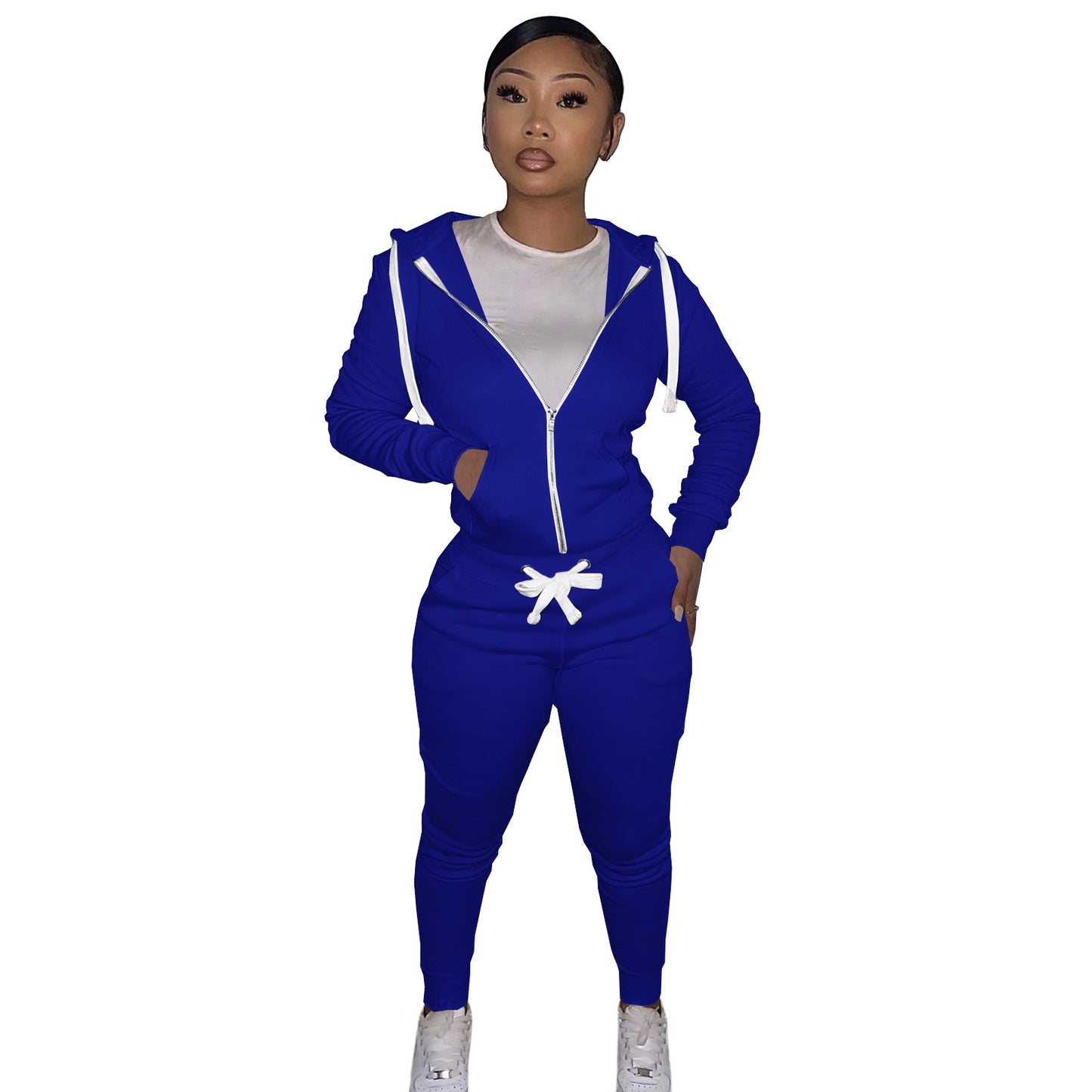 Women's Cotton Sweater Tight-fitting Two-piece Suit