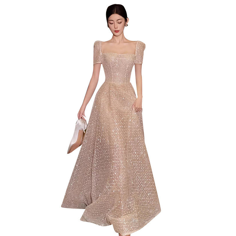Vestido de novia de banquete, estilo hada temperamental, ajustado y adelgazante.