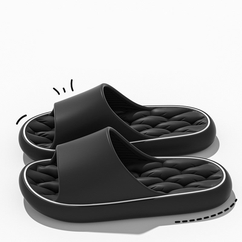 Zapatillas de baño de diseño antideslizante para hombre y mujer, zapatos de casa con suela gruesa de verano para el hogar, para dormitorio