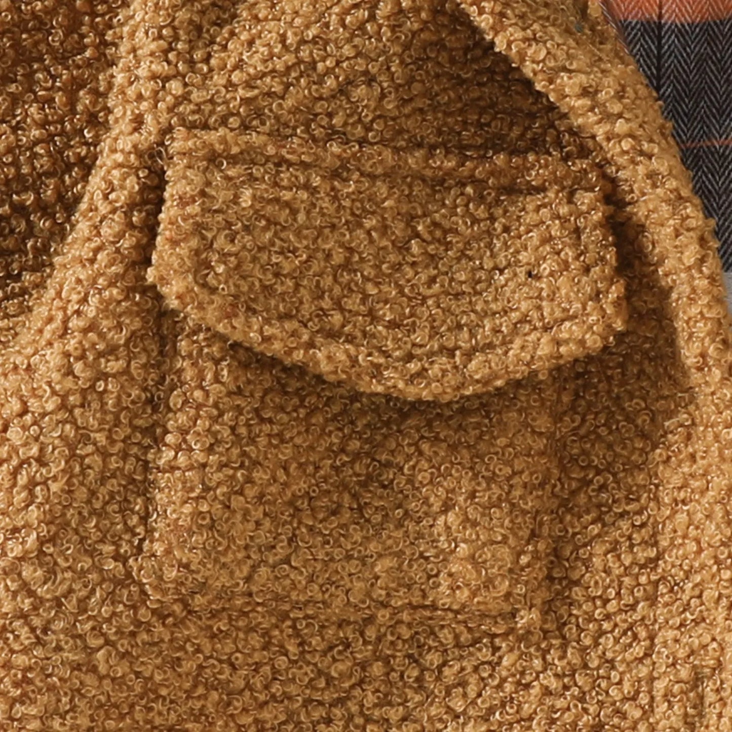 Otoño nuevo abrigo reversible a cuadros de felpa