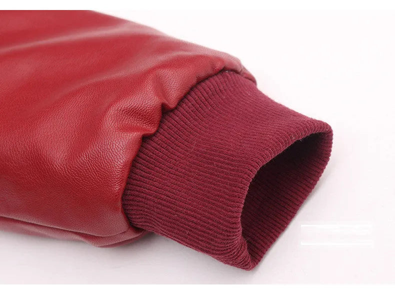 Chaqueta de cuero de PU Abrigo acolchado con capucha para niños