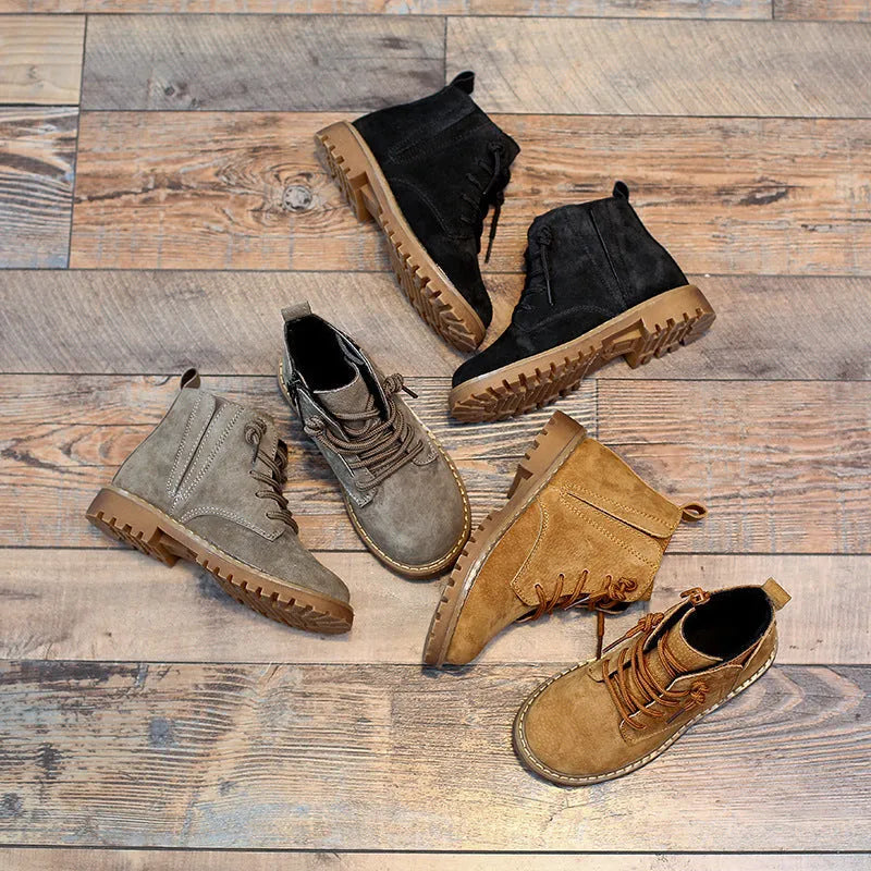 Botas individuales para niños, botas Martin para niños, botas militares negras, botas altas de verano para niños grandes