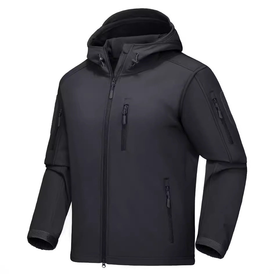 Chaqueta informal cortavientos con capucha para hombre, nueva y holgada