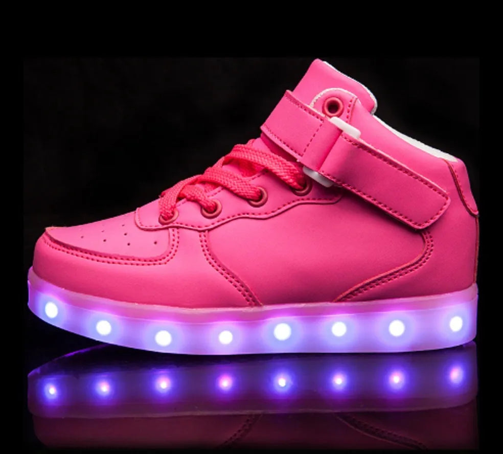 Zapatillas luminosas informales de moda para niños