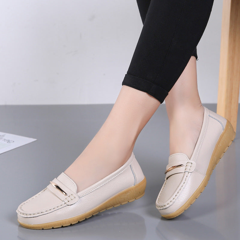 Two-layer Cowhide Middle-aged And Elderly Mothers Shoes