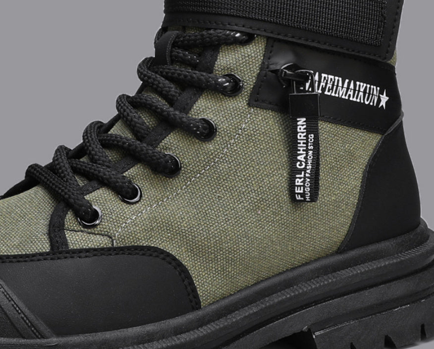 Zapatos de trabajo con punta de concha y parte inferior gruesa Botas para hombre