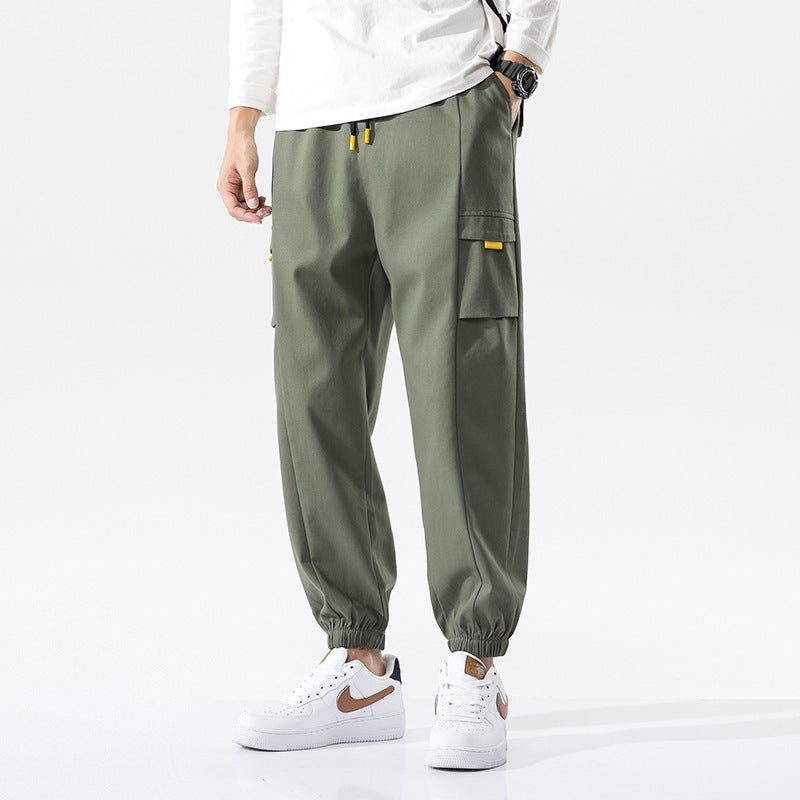 Monos para hombre, pantalones Harem de marca a la moda, pies deportivos, pies de haz de nueve puntos, pantalones casuales