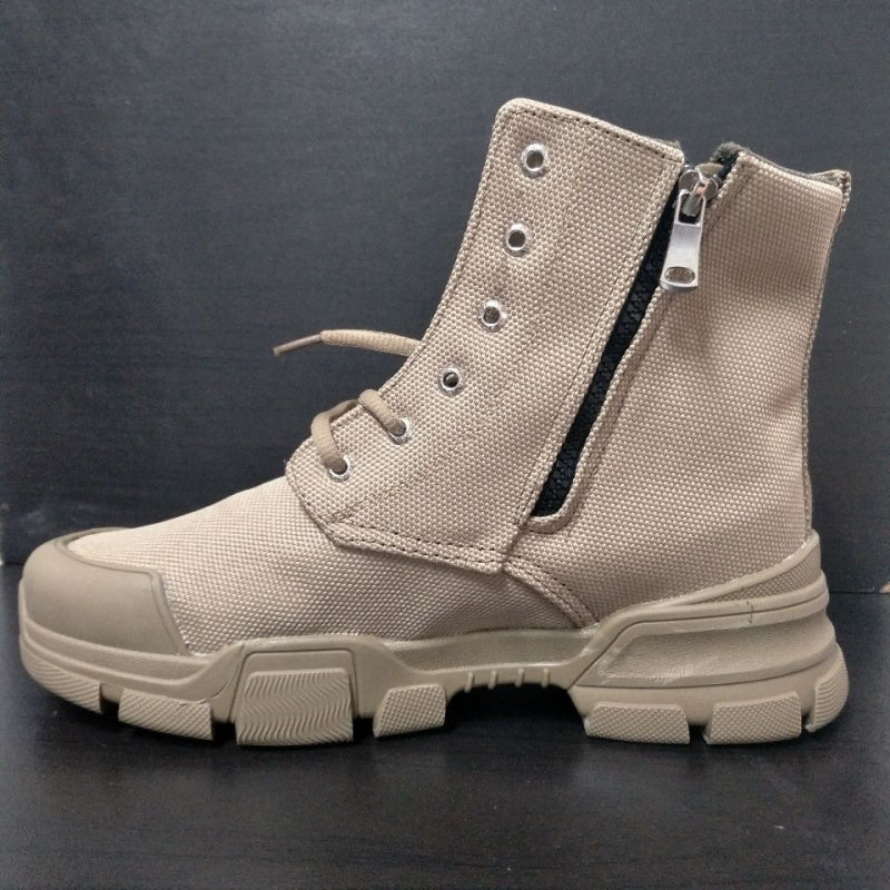 Botas Martin de lona para herramientas de protección laboral de caña alta, impermeables con parte inferior gruesa