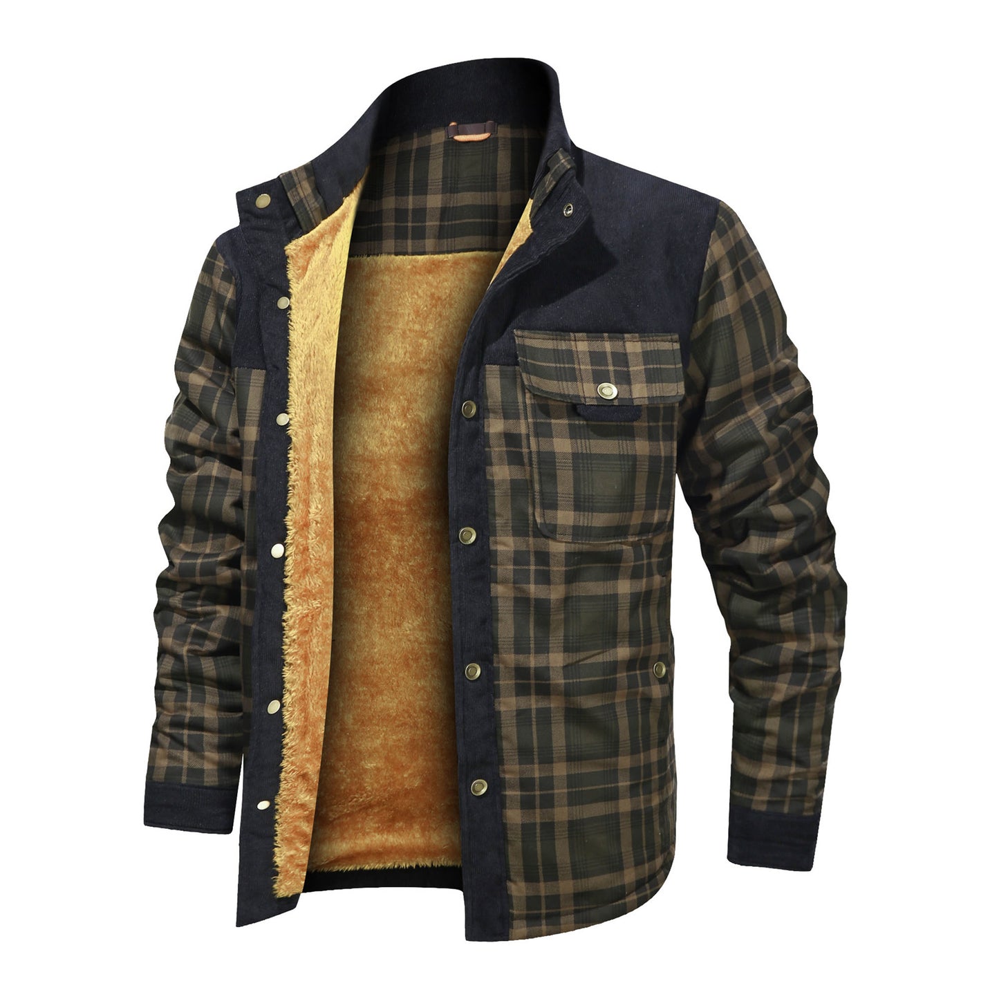 Chaqueta de abrigo grueso de lana para hombre