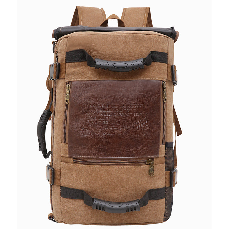 Mochila de lona para hombre, mochila de viaje enorme para hombro escolar, mochila para ordenador, bolsas versátiles funcionales, bolsa multifuncional para ordenador portátil