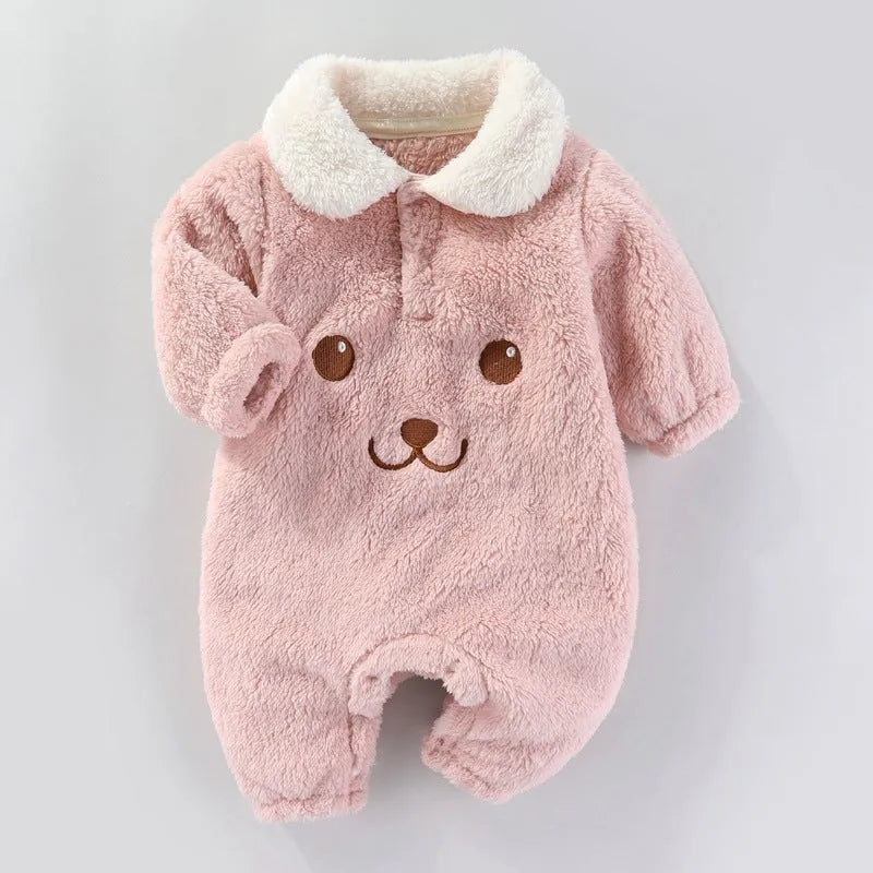Mono largo de lana con pantalones Keep Baby Warm