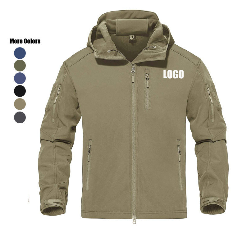 Chaqueta informal cortavientos con capucha para hombre, nueva y holgada