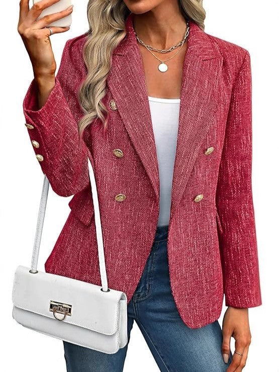 Women's Clothing Solid Color Suit Autumn Simplicity Style
