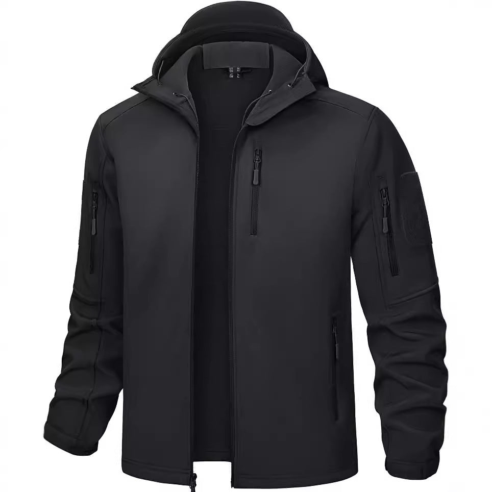 Chaqueta informal cortavientos con capucha para hombre, nueva y holgada
