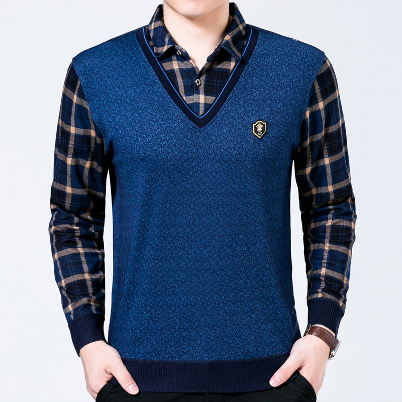Long-sleeved T-shirt Men's Middle-aged And Elderly Clothes