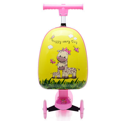 Children's Cute Cartoon Scooter Trolley Case