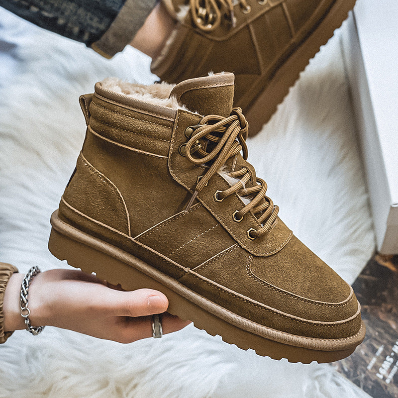 Botas de nieve de otoño e invierno para hombre, cálidas y gruesas