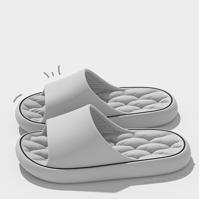 Zapatillas de baño de diseño antideslizante para hombre y mujer, zapatos de casa con suela gruesa de verano para el hogar, para dormitorio